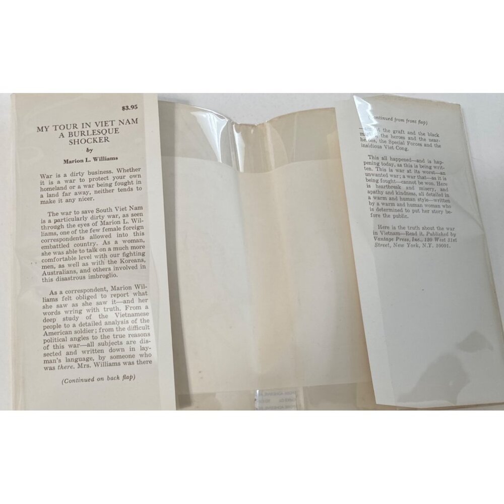My Tour in Vietnam War A Burlesque Shocker 1970 Williams, Marion 1st Ed HC DJ - Picture 3 of 15